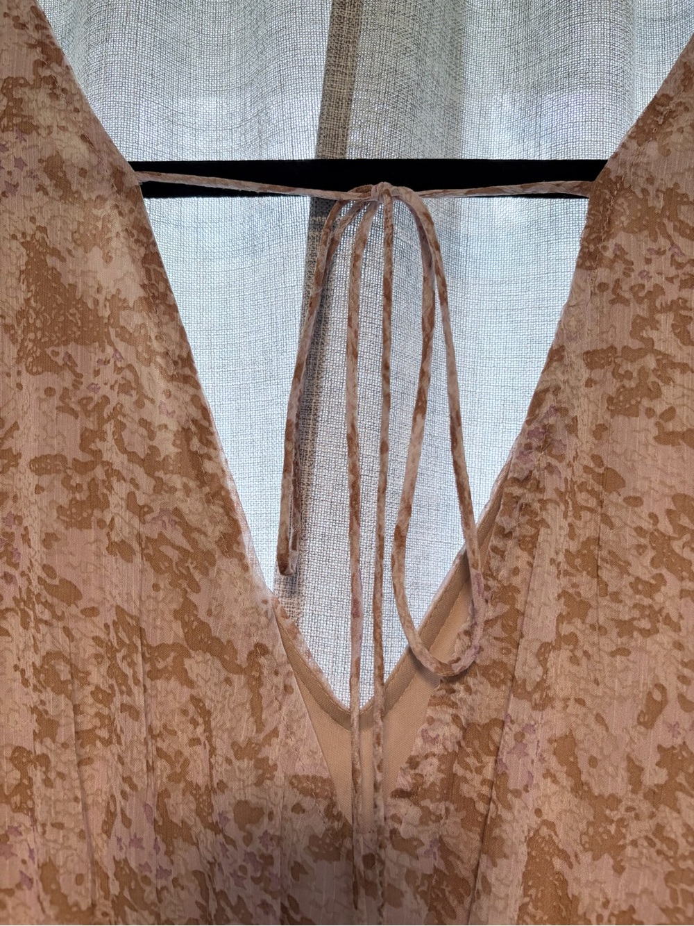 Dex Sheer Blush Floral Midi Dress - Picture 3 of 6